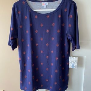 LuLaRoe XL Navy Blue Gigi Top